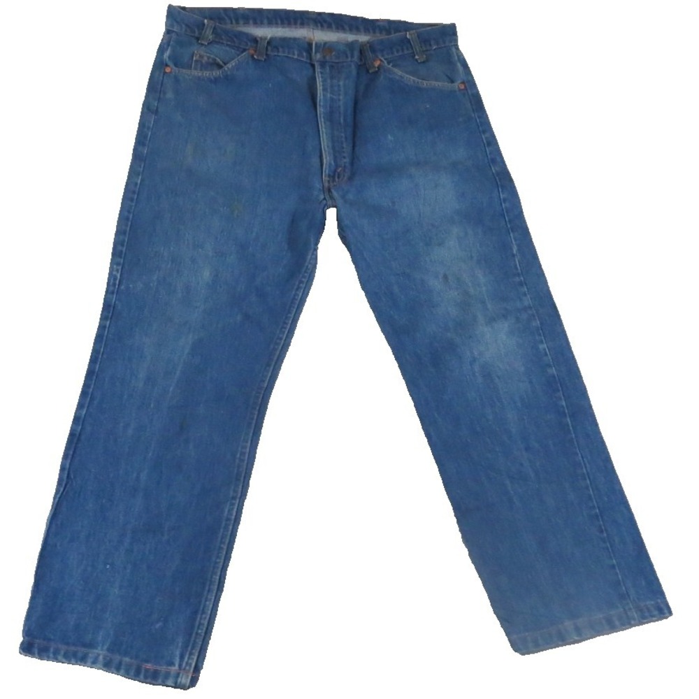 Levi's VTG 80s Orange Tab 505 Jeans Men W42 L34 Straight Leg Blue Denim Made USA